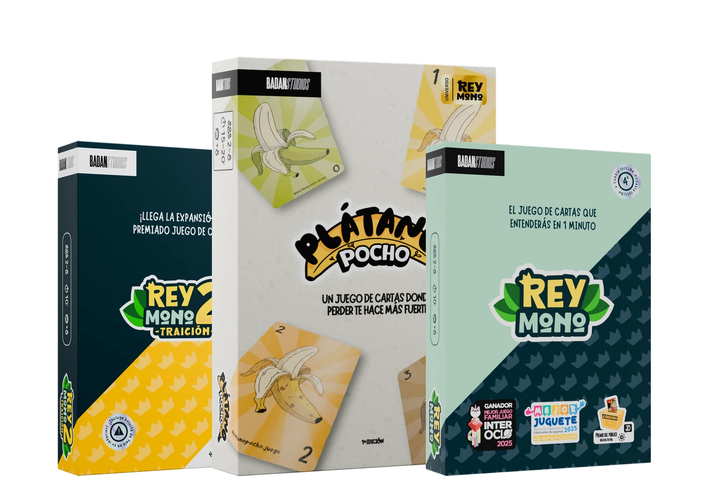 Los tres juegos: Rey Mono, Rey Mono 2 y Pl&aacute;tano Pocho